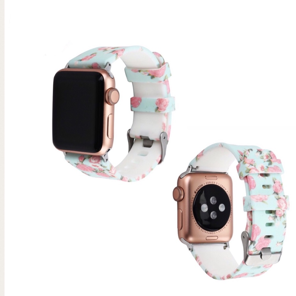 🆕Rose 💐 Silicone Apple Watch Band
